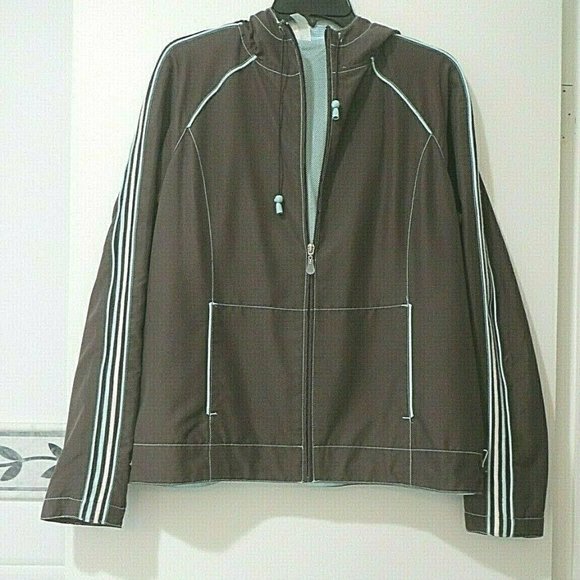 SALE FUDA BROWN HOODED TRACK SUIT JACKET - Picture 1 of 5